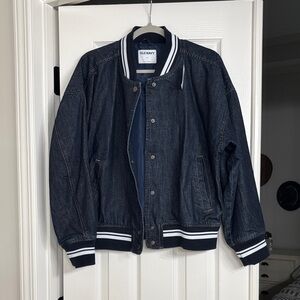 Old Navy Women's Dark Blue Bomber Jacket